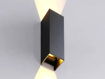 Veiling - 8x 7W LED zwart Wandlamp duo licht verstelbaar wat, Maison & Meubles, Lampes | Appliques