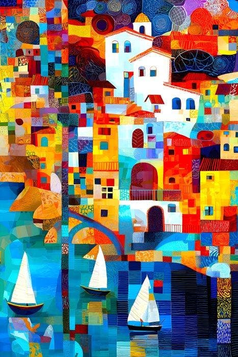 Jowita Skalska - Porto di Colore XXL, Antiquités & Art, Art | Objets design