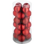 tectake 24 kerstballen onbreekbaar rood - rood, Diversen, Kerst, Verzenden, Nieuw
