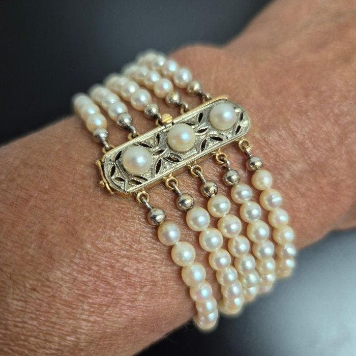 Zonder minimumprijs - Armband - 18 karaat Witgoud, Geel goud, Bijoux, Sacs & Beauté, Bracelets
