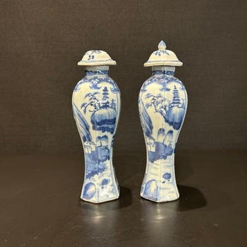 Vaas - Porselein - China - Kangxi (1662-1722) - set kangxi