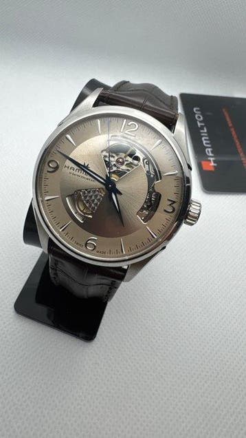 Hamilton - Jazzmaster Open Heart - H327050 - Heren -, Nieuw