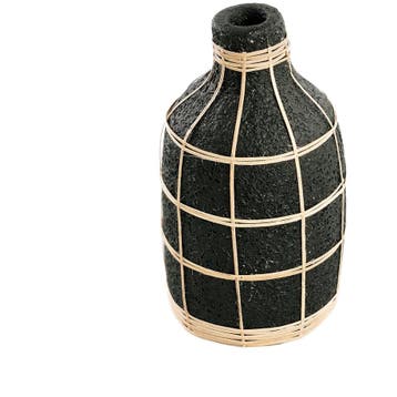 Bazar Bizar De Whoopy Vaas - Zwart Naturel - L - Ongebruikt, Huis en Inrichting, Woonaccessoires | Vazen, Overige materialen, Verzenden