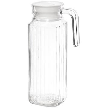 Schenkkannen | Glas | Transparant | 1L | Deksel | 6 Stuks |, Verzenden, Nieuw in verpakking