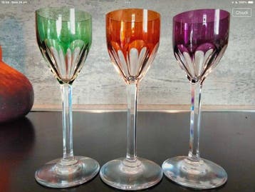 Drinkset (6) - Kristal - 3 Bohemen en 3 Baccarat