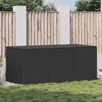 vidaXL Tuinbox 180x90x70 cm poly rattan zwart, Tuin en Terras, Bergingen en Tuinkasten, Verzenden, Nieuw
