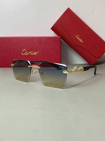 Cartier - Rimless Panthère - Lunettes de soleil, Nieuw