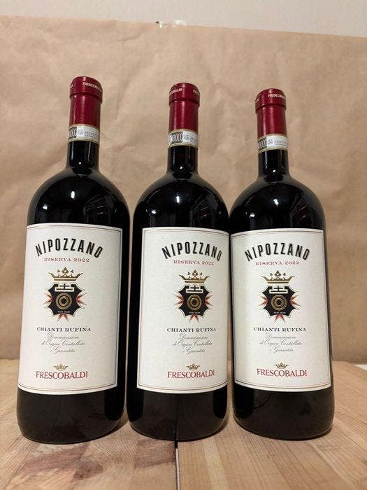 2022 Nipozzano, Frescobaldi - Chianti Riserva - 3 Magnum, Verzamelen, Wijnen