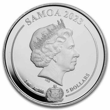 Samoa. 5 Dollars 2023 1 oz Samoa DC Comics Batman Silver