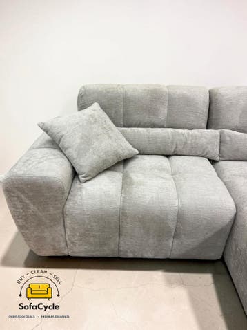 Goossens bubbel hoekzetel grijs in stof, hoek R – overstock, Verzenden