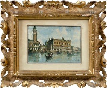Giovanni Riva (1890-1973) - Venice, view of the Basin of San