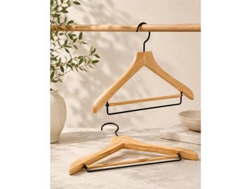 Veiling - 21x Luxe Houten Kledinghangers, Kleding | Dames, Nieuw
