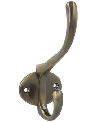 Kapstokhaak 135x58 mm zamak antiek brons, Nieuw, Overige materialen