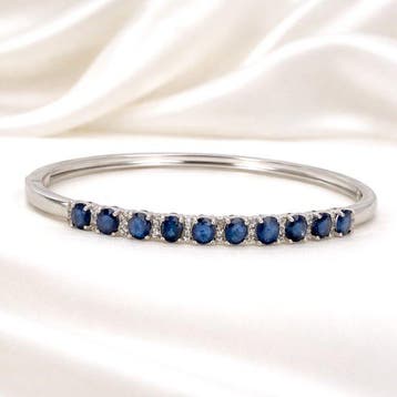 Zonder minimumprijs - Armband Verguld Saffier - Topaas - 18k, Handtassen en Accessoires, Armbanden, Nieuw