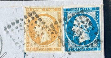 Frankrijk 1858/1860 - Frankrijk 20+10 cent 1860 Mulhouse