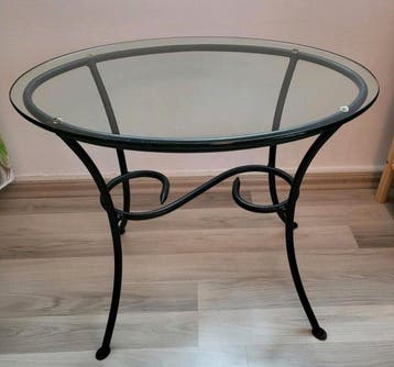 Table - Fer forgé, Verre