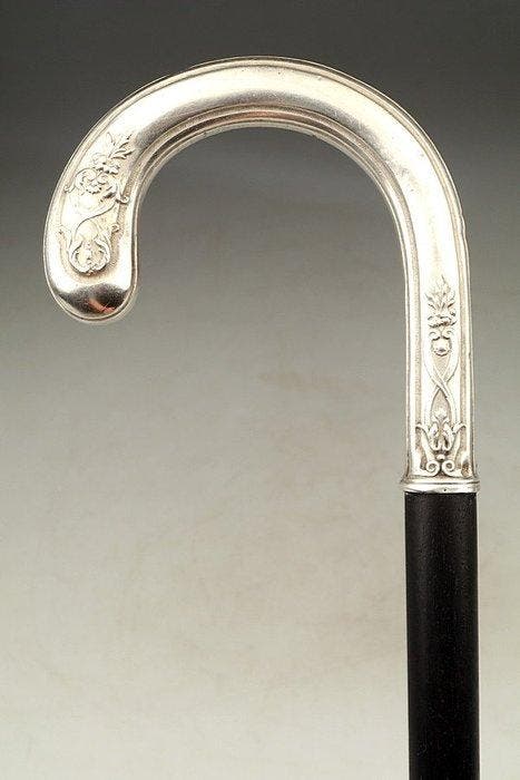 Wandelstok - .800 zilver, Antiquités & Art, Art | Objets design