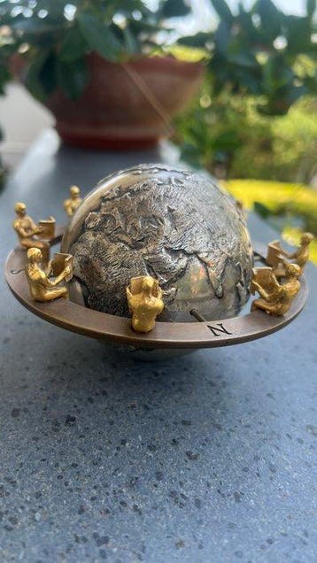 sculptuur, Globo terreste- Manifattura artistica Italiana