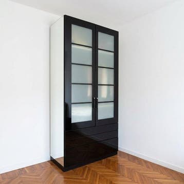 Molteni & C - Kleerkast - Gehard glas met satijnachtige,