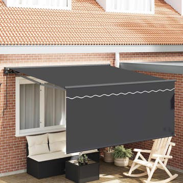 vidaXL Uitschuifbare luifel Antraciet 300 x 250 cm, Verzenden, Nieuw