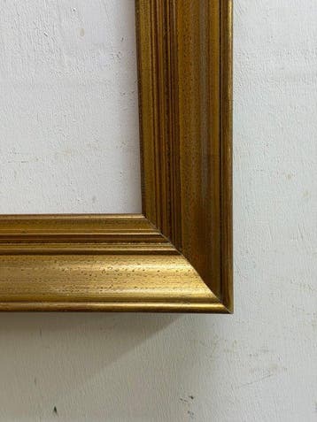 Lijst - Hout, Goud - Jaren 50, met handschoenenkastje, Antiek en Kunst