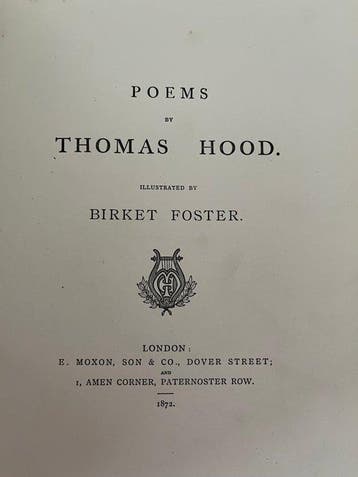 Thomas Hood / Birket Foster - Poems of Thomas Hood [bound