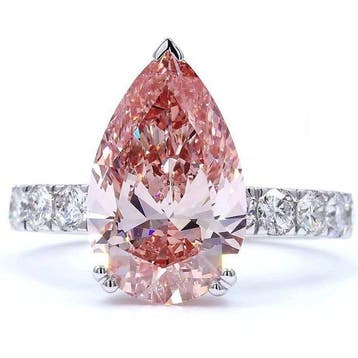 Zonder minimumprijs - Ring - 18 karaat Witgoud - 6.06ct. tw., Nieuw