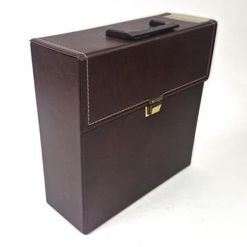 Vintage BOA Inter platenkoffer donkerbruin voor LP's, Verzenden, Nieuw