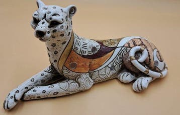 sculptuur, Leopardo Chic - 12 cm - Hars