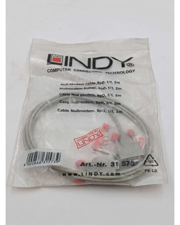 2m Serial Null Modem/Data Transfer kabel (9DF/9DF), Verzenden