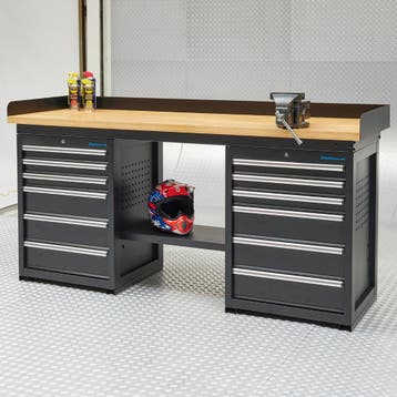 Datona Werkbank PRO met bamboe werkblad en 12 lades - 200, Ophalen of Verzenden