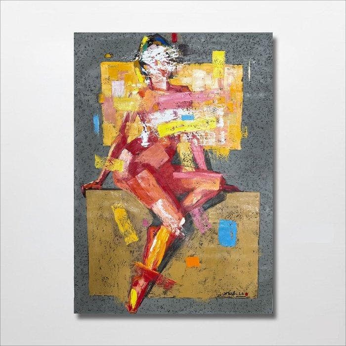 Hoang Anh (1984) - Lidentité Reconstruite 140 100 cm, Antiek en Kunst, Kunst | Schilderijen | Modern