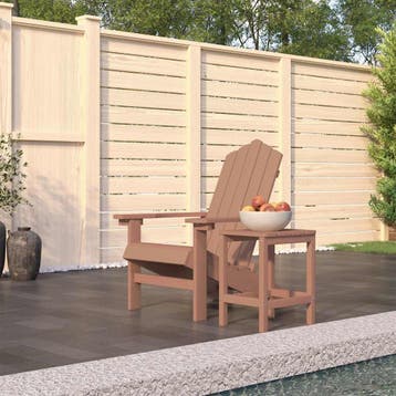 vidaXL Tuinstoel Adirondack met tafel HDPE bruin, Verzenden