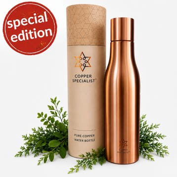 SPECIAL EDITION Puur koperen waterfles ± 950 ml/380 g (extra, Ophalen of Verzenden, Nieuw
