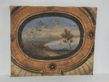 École italienne (XIX) - Paesaggio lacustre