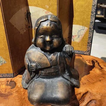 Otafuku (Atafuku) brings good fortune - sculptuur IJzer,
