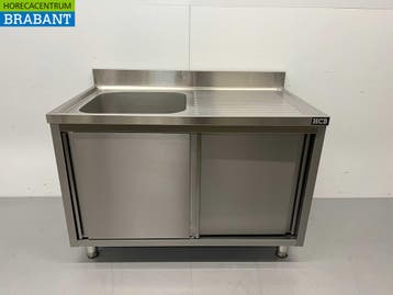 Evier inox 2 portes coulissantes Premium-line 120 cm Horeca, Verzenden