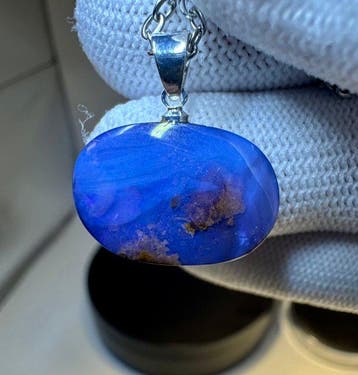 Opale Pendentif - Hauteur : 21.5 mm - Largeur : 19.5 mm-