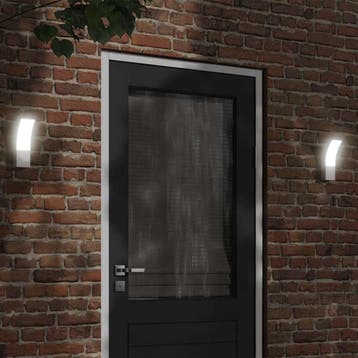 vidaXL Buitenwandlampen 2 st LED gegoten aluminium wit, Verzenden, Nieuw