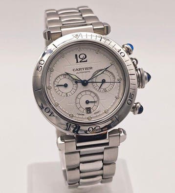 Cartier - Pasha de Cartier Chronograph Automatic - W3103055, Nieuw