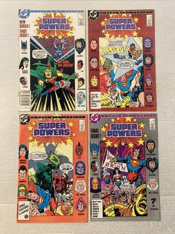 Super Powers (1986) 1 to 4! Complete Set! Featuring the DC, Nieuw
