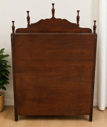 Boekenkast - Walnoot - Louis XV-stijl