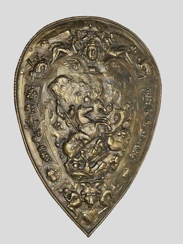 Blason décoratif - Plaquette - Bouclier de parade dHenri II, Antiek en Kunst