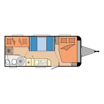 HOBBY De Luxe 545 KMF - NIEUW - EINDEREEKS, Hobby, Treinzit, Omvormbare zithoek, Tot en met 5