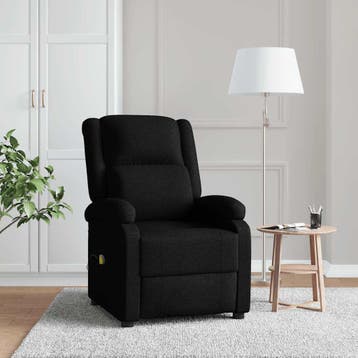 vidaXL Massagestoel stof zwart, Verzenden
