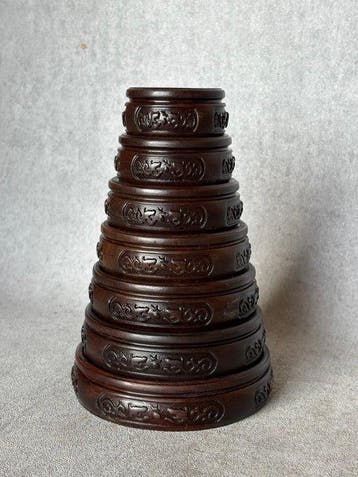 Onderzetter (7) - Hout - Chinese sokkels