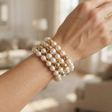 Armband - 18 karaat Geel goud - Parel - Gemaakt in Italië -, Nieuw