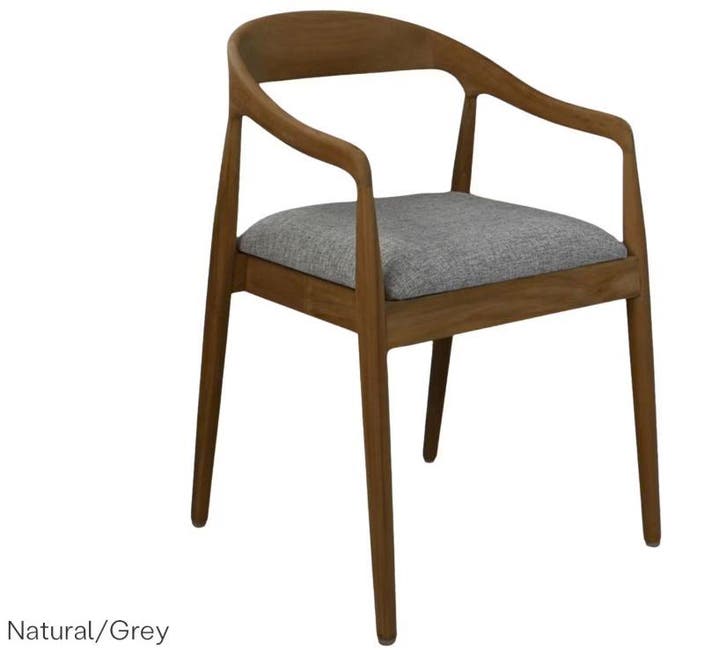 2dekans | Hsm Collection Modena Eetkamerstoel - Teak en, Huis en Inrichting, Stoelen, Ophalen of Verzenden