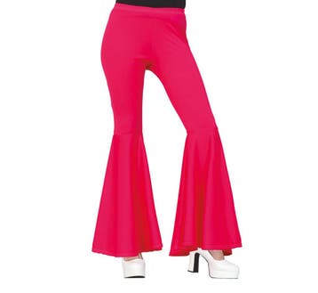 Disco 70S Broek Roze Dames, Kleding | Dames, Carnavalskleding en Feestkleding, Verzenden, Nieuw