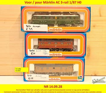 Marklin modeltreinen, locomotieven, wagons, rails, 2dehands, Ophalen of Verzenden